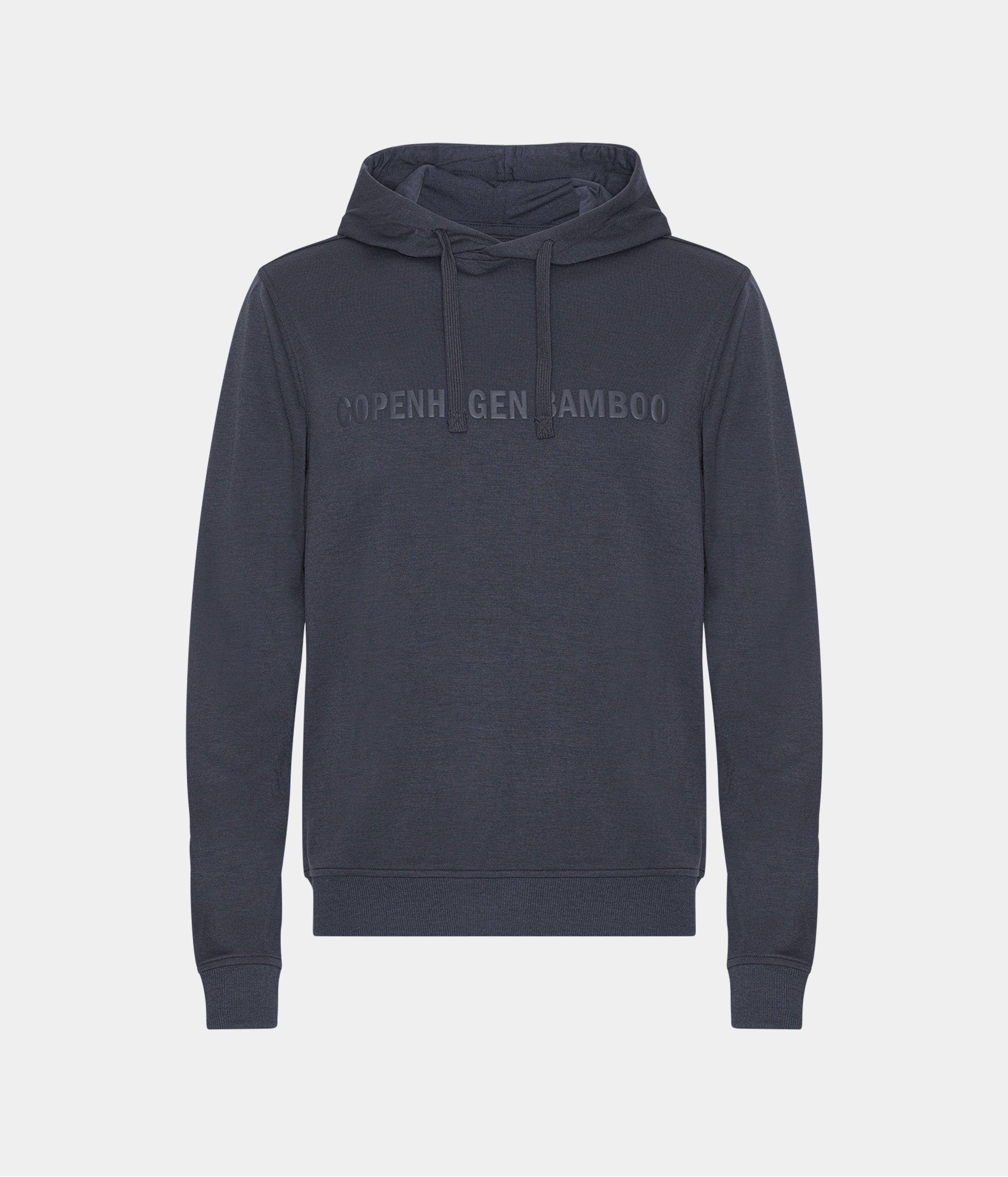 Mørkegråt bambus hoodie joggingsæt med logo