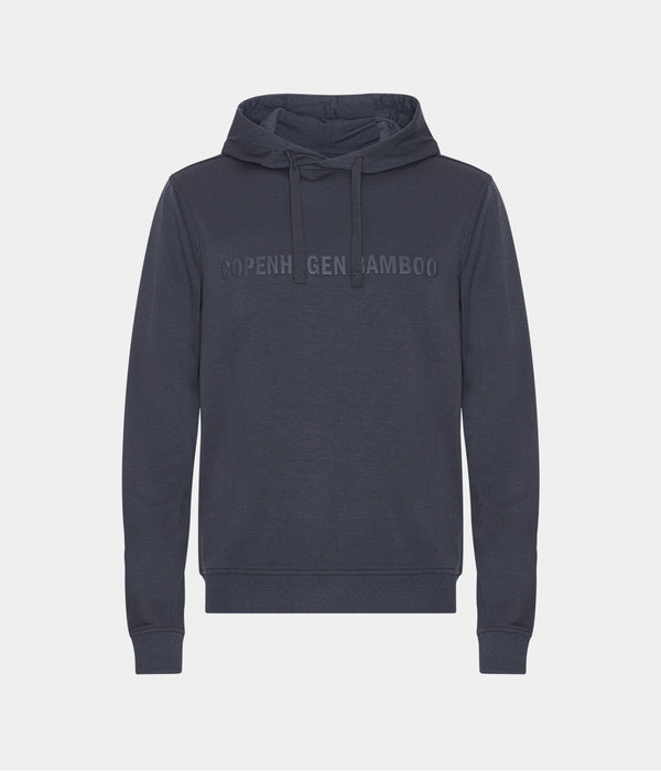 Grå bambus hoodie med logo