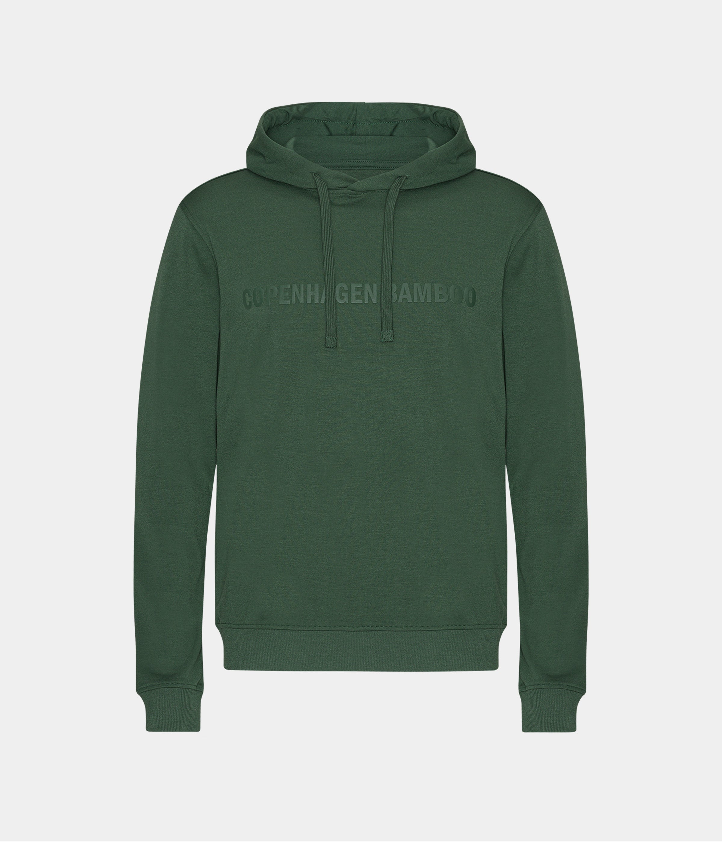 Grønt bambus hoodie joggingsæt med logo