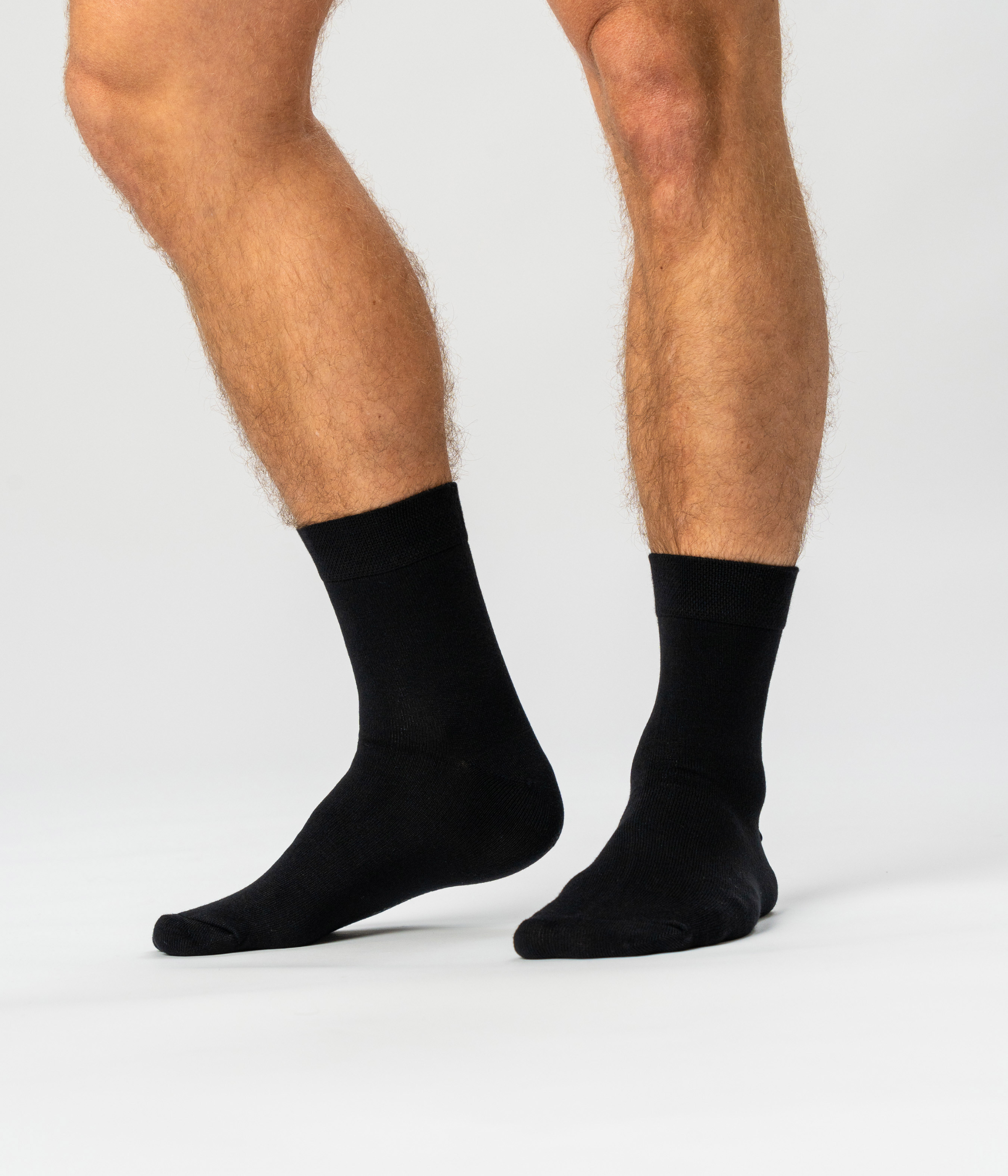 10 Par Bambus Strømper Low Cut - Sort/Navy