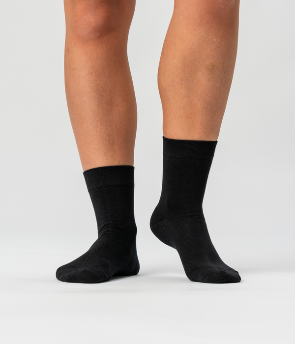 10 pak Sort bambus strømper (Low cut)