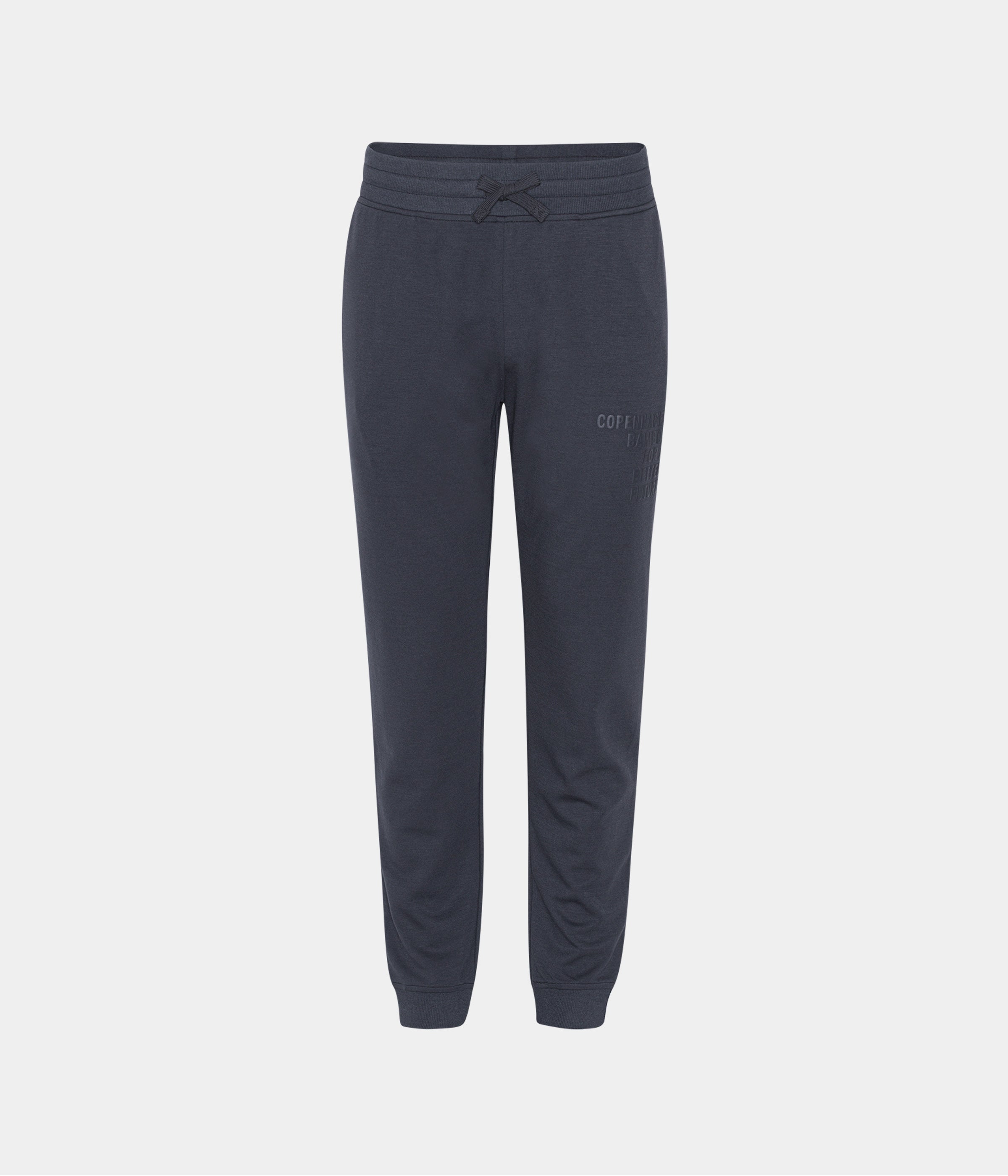 Mørkegråt bambus hoodie joggingsæt med logo