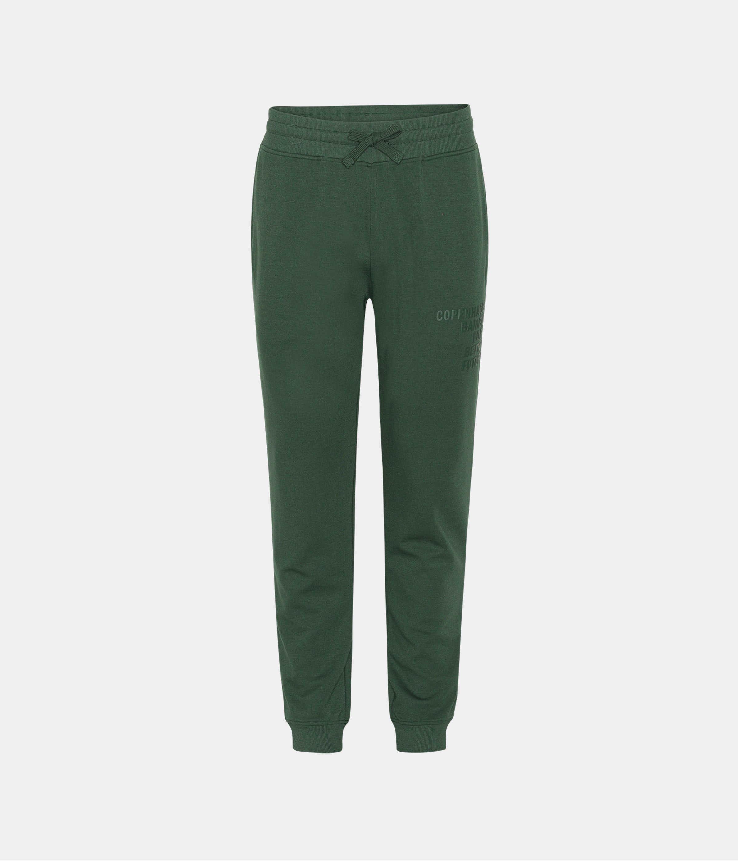 Grønt bambus joggingsæt med logo