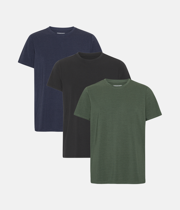 3 pak bambus T-shirt sort/night sky/forest night