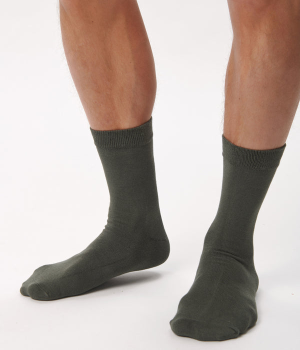 5 par bambus strømper i army og stribe mix Copenhagen Bamboo