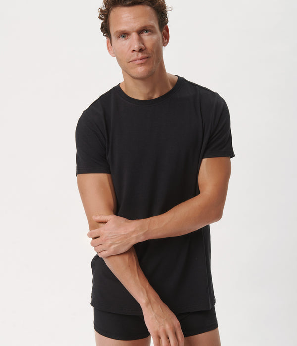 Sort crew neck bambus T-shirt Copenhagen Bamboo
