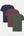 3 pak bambus T-shirt forest night/night sky/decadent chocolate