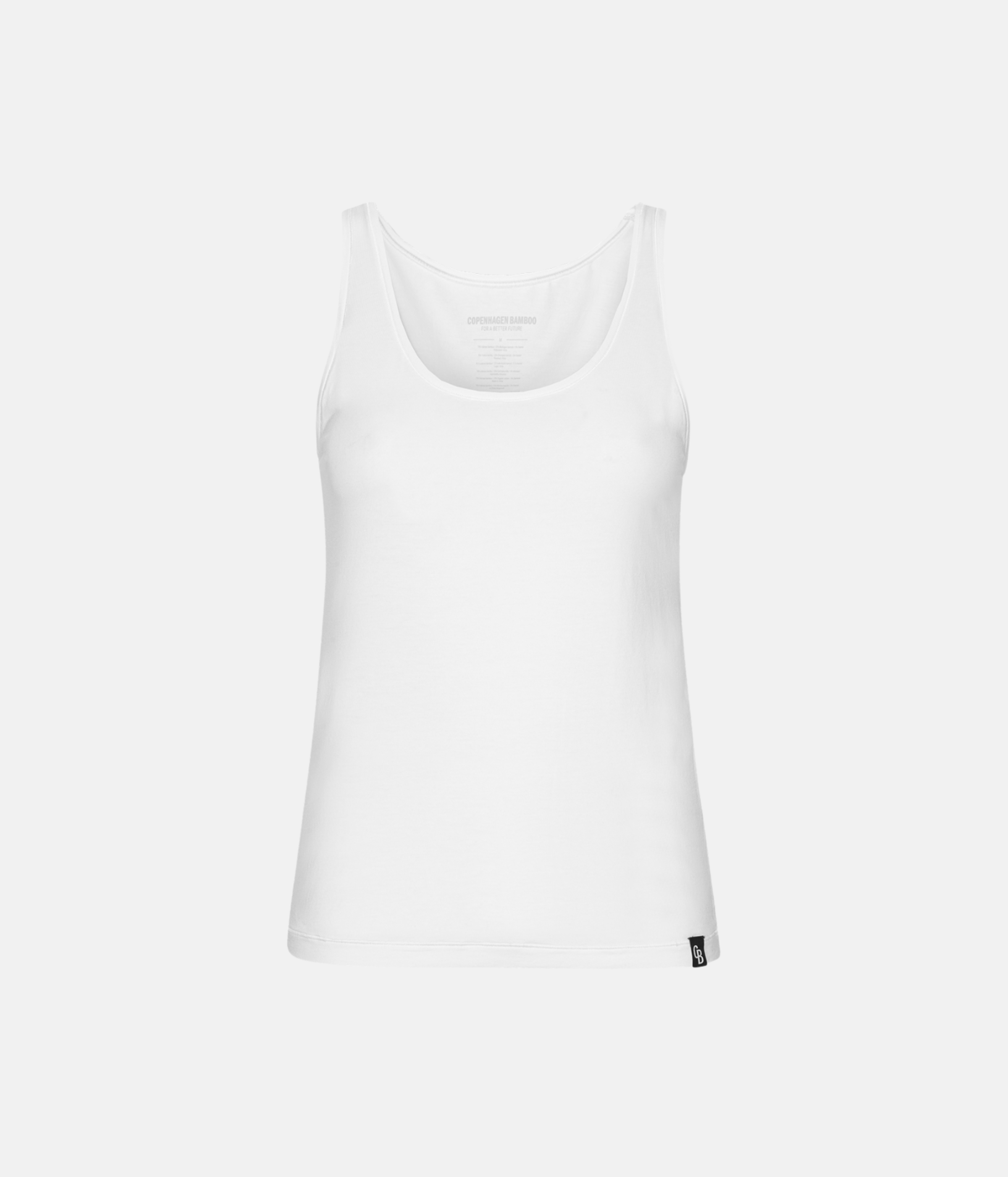 Hvide bambus tank top - 2 pak Copenhagen Bamboo