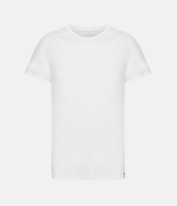2 stk hvide slim fit crew neck bambus T-shirts