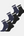 6 par bambus tennissokker sort med hvide striber/navy med hvide striber