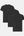 3 pak sort bambus T-shirt