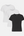 3 pak bambus T-shirt hvid/hvid/sort