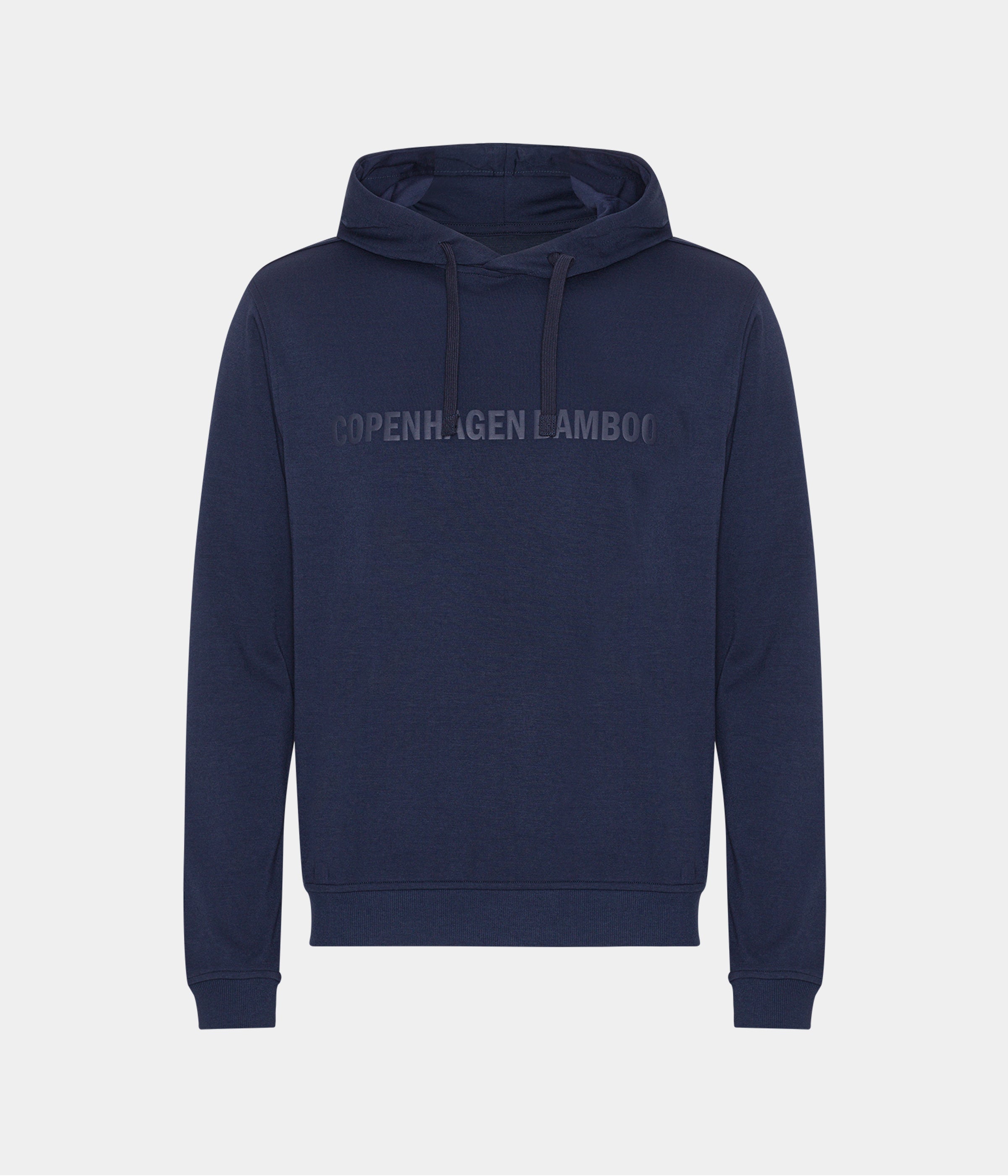 Navy bambus hoodie joggingsæt med logo