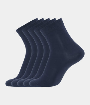 5 par navy bambus strømper (Low cut) 30-33   Copenhagen Bamboo