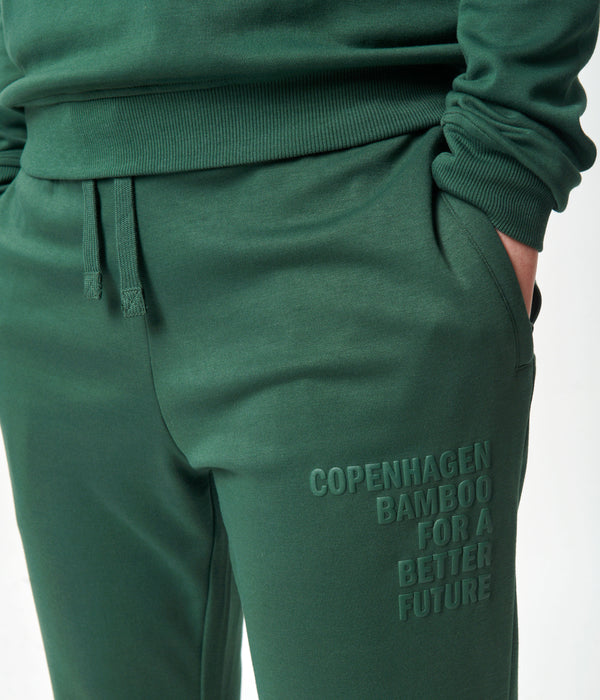 Grønne bambus sweatpants med logo    Copenhagen Bamboo