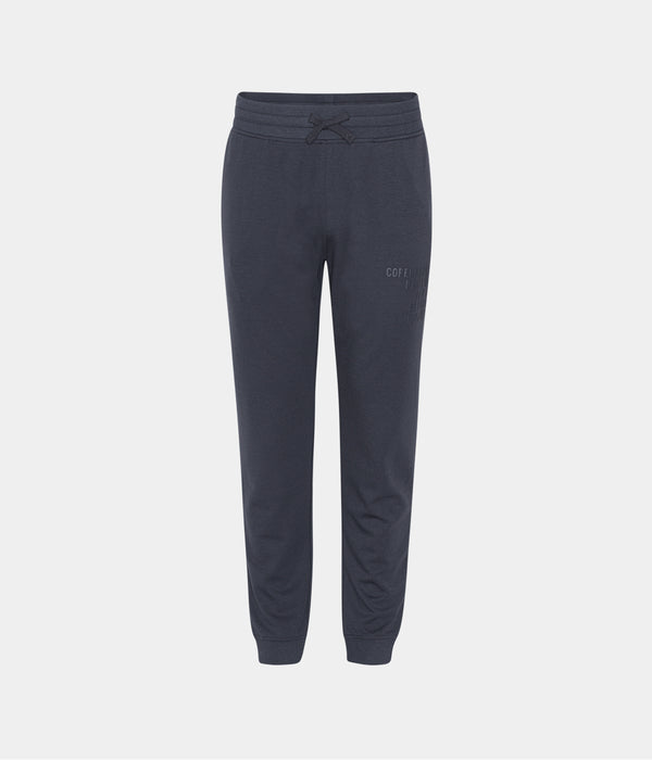 Mørkegrå bambus hoodie joggingsæt med logo