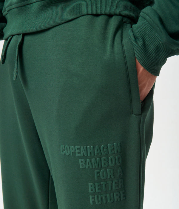Grønt bambus hoodie joggingsæt med logo    Copenhagen Bamboo