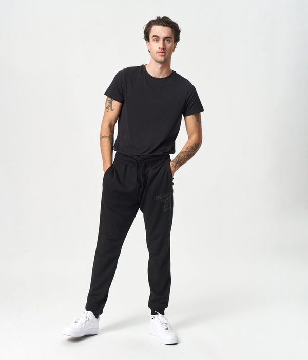 Sorte bambus sweatpants med logo