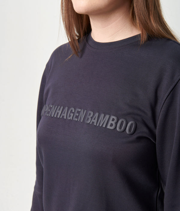 Mørkegrå bambus sweatshirt med logo    Copenhagen Bamboo
