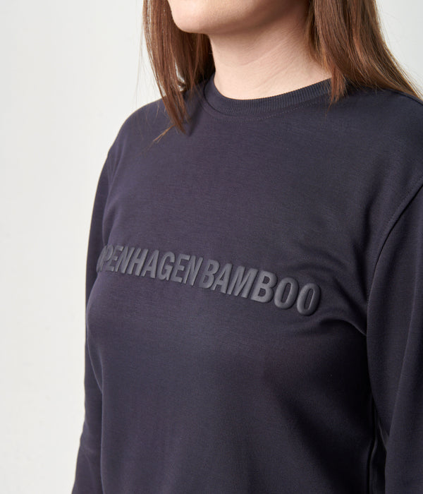 Mørkegråt bambus joggingsæt med logo