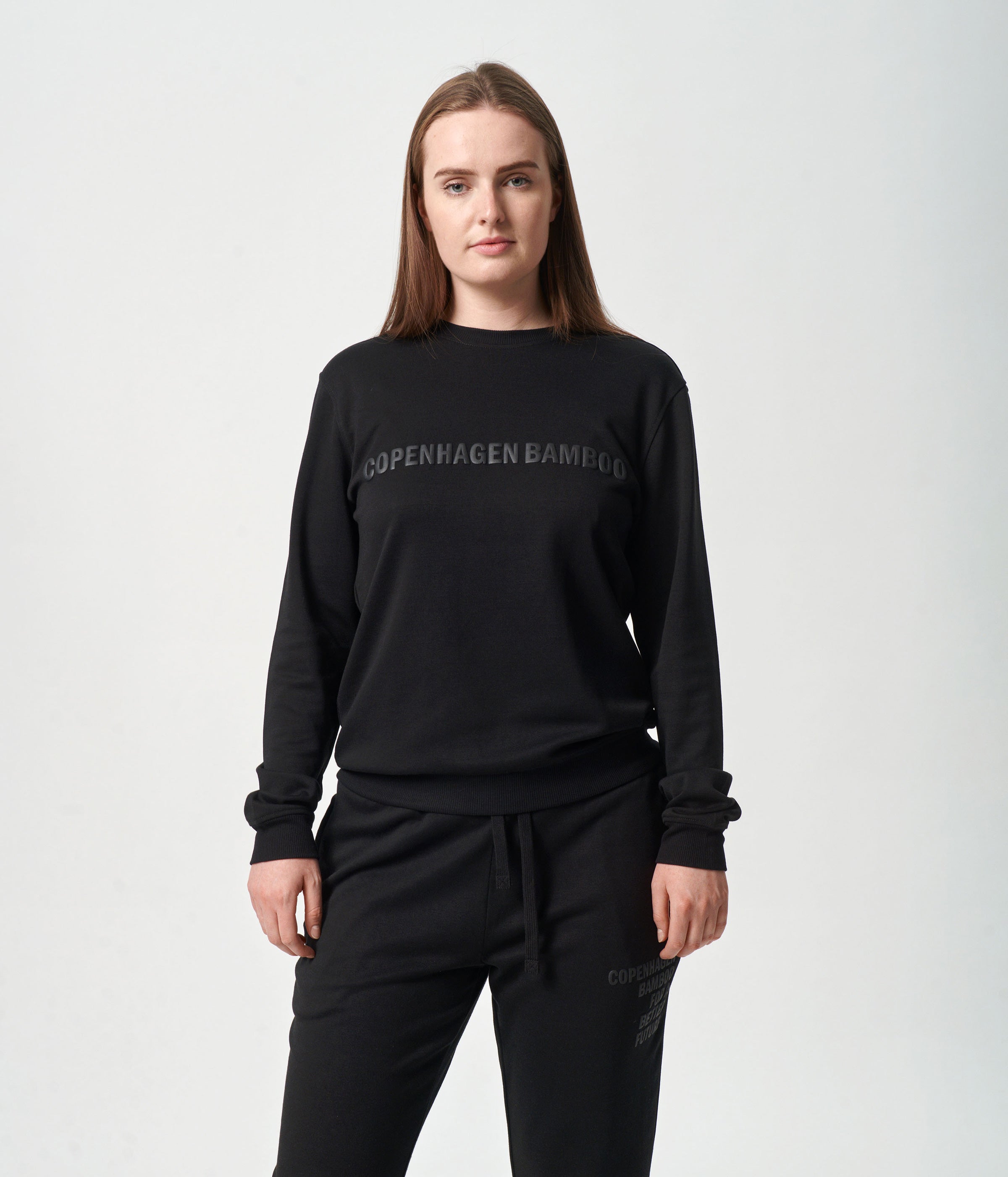 Sort bambus sweatshirt med logo    Copenhagen Bamboo