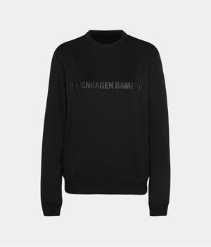 Sort bambus sweatshirt med logo XS   Copenhagen Bamboo