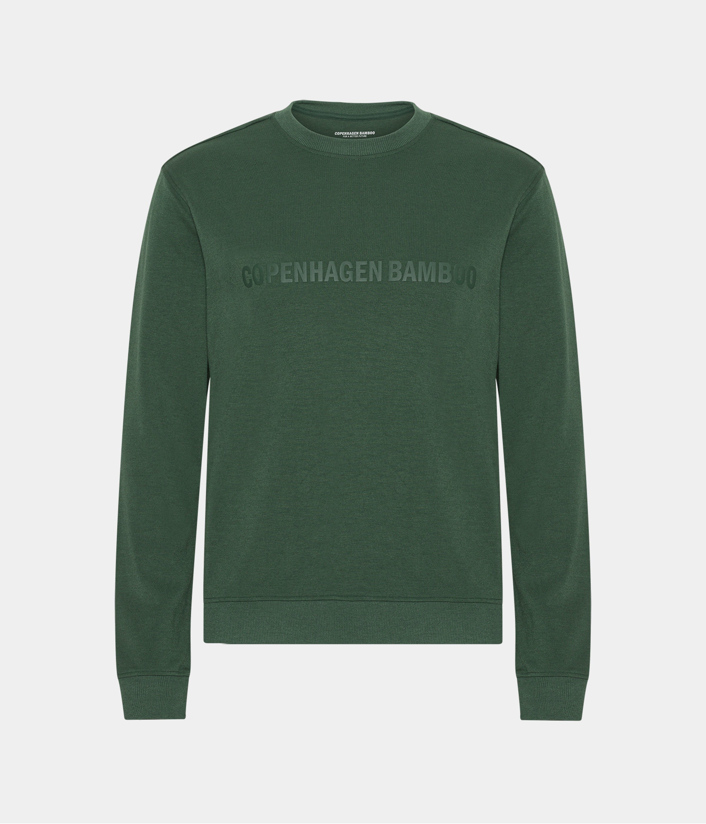 Grøn bambus sweatshirt med logo XS   Copenhagen Bamboo