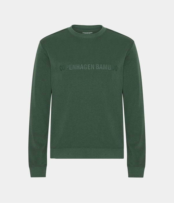Grøn bambus sweatshirt med logo XS   Copenhagen Bamboo