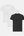 3 pak bambus T-shirt hvid/hvid/sort