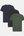 3 pak bambus T-shirt sort/night sky/forest night
