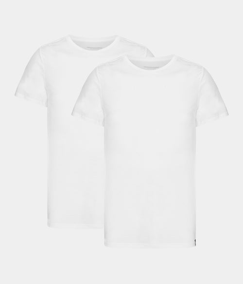 Hvide slim fit crew neck bambus T-shirts - 2 pak S   Copenhagen Bamboo