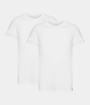 Hvide slim fit crew neck bambus T-shirts - 2 pak S   Copenhagen Bamboo