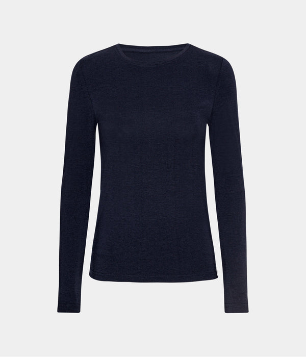 3 pak bambus langærmet T-shirt sort/sort/hvid